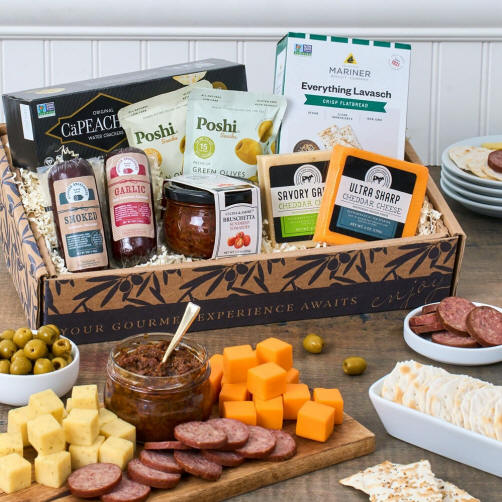Deluxe Gourmet Meat and Cheese Sampler Gift