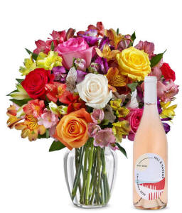 Roses & Lilies with Rosé Wine